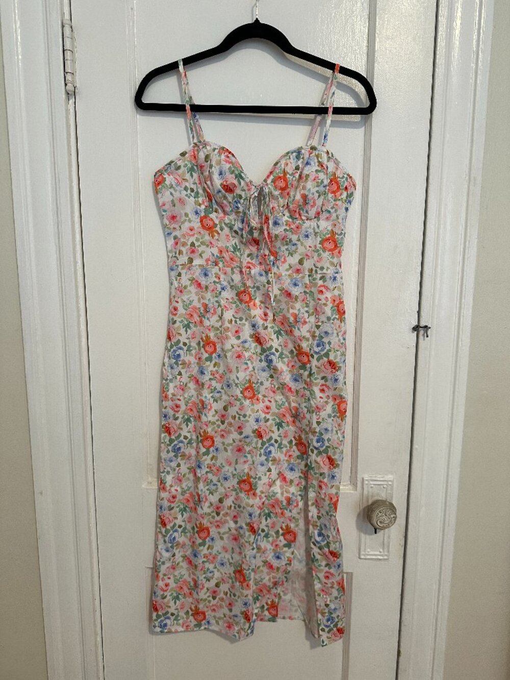 Floral sundress with sweetheart neckline